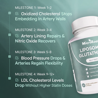 MicroRoot Liposomal Glutathione - Naturally Restores Circulation & Eliminates Bad Cholesterol