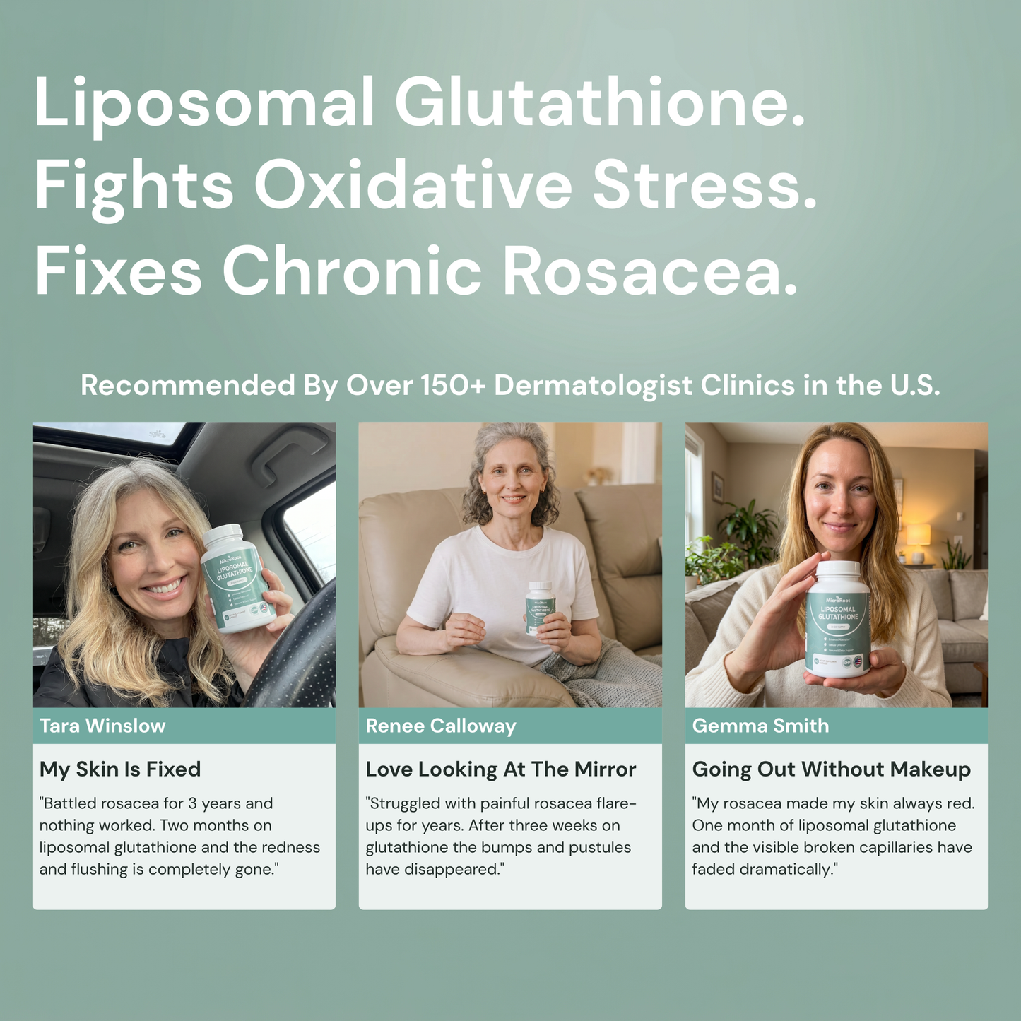 MicroRoot Liposomal Glutathione – Naturally Fix Your Skin's Rosacea