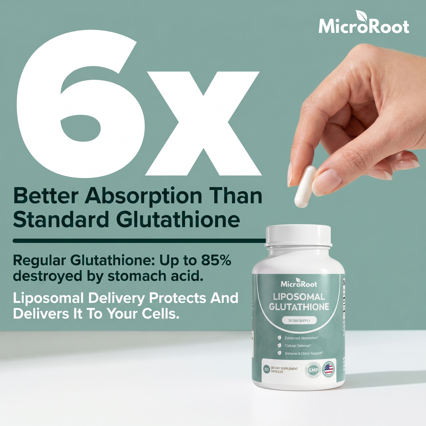 MicroRoot Liposomal Glutathione – Natural Liver Support